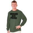 thumbnail image 1 of Ground Pound Muay Thai Fighter Long Sleeve TShirt Men Women Brisco Brands M, 1 of 6