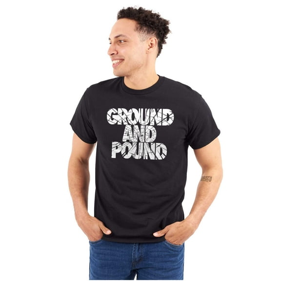 Ground Pound Muay Thai Fighter Plus Size Crewneck Graphic Tee Shirt Brisco Brands 2X
