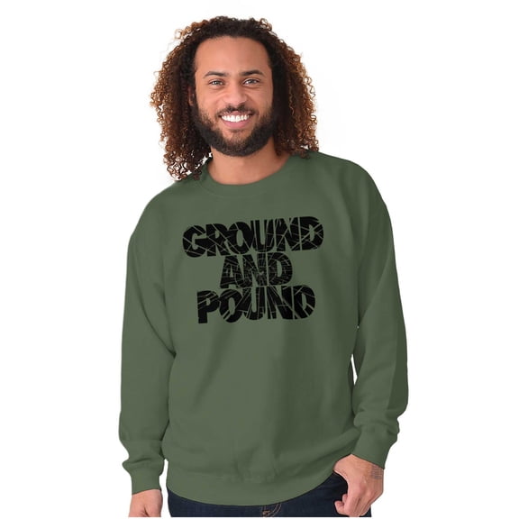 Ground Pound Muay Thai Fighter Unisex Plus Fleece Graphic Sweatshirt Brisco Brands 3X