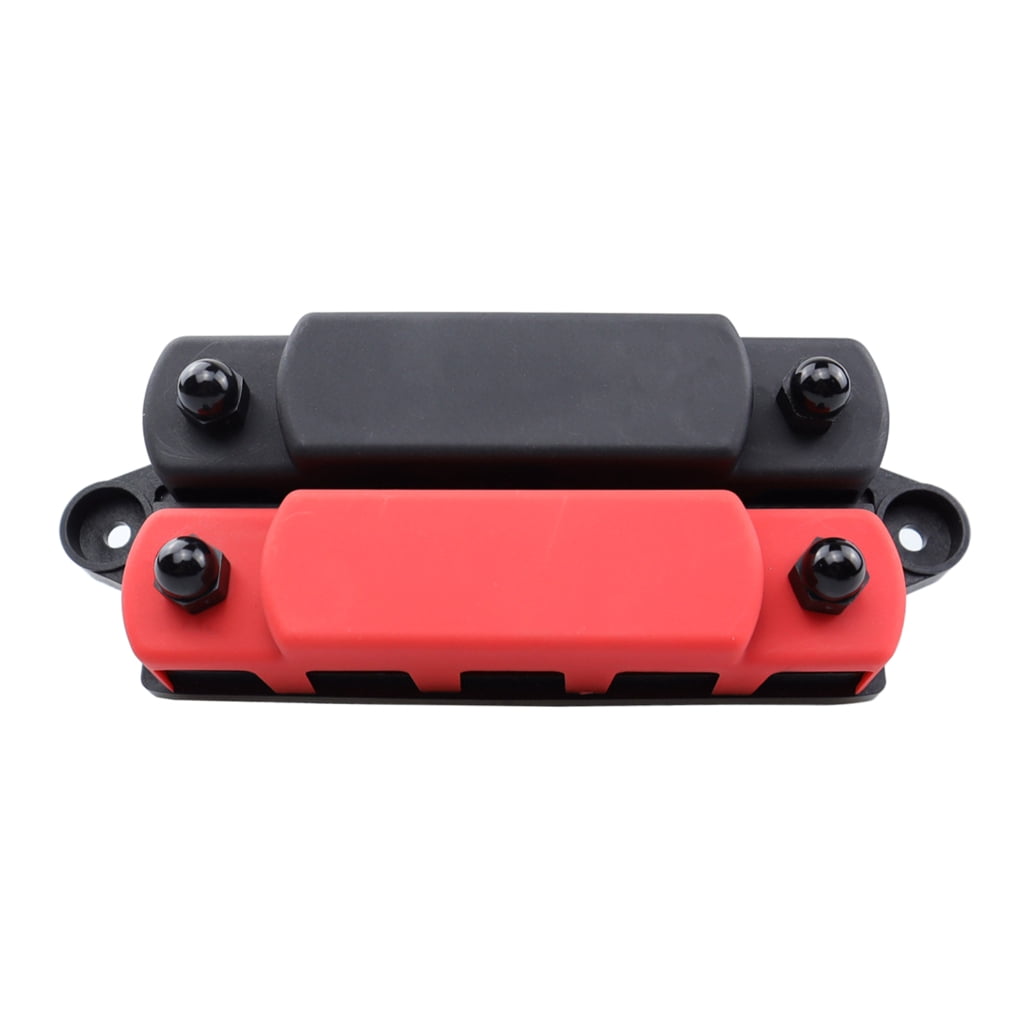 Ground Power Distribution Block Battery BusBar 5 Post Wiring Insulated Busbar Terminal for Auto Car Boats Caravans