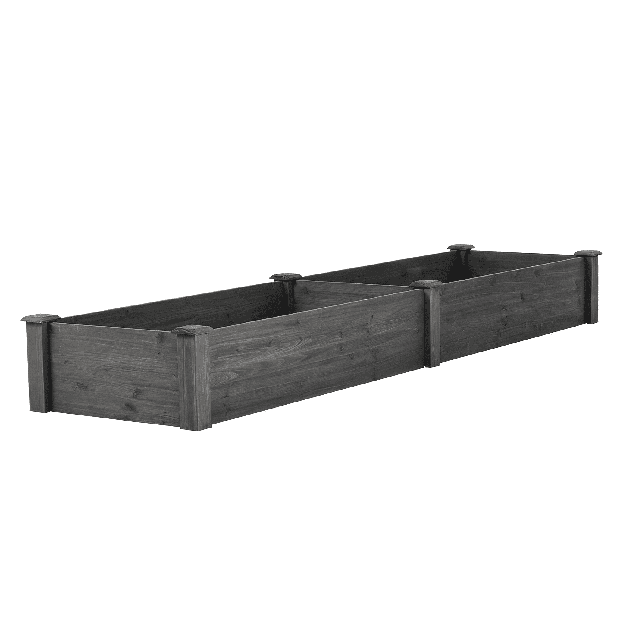 Over Ground Raised Garden Bed 96x28x10 Inch Large Long Planter Box Tool Free Assembly Natural Wood Outdoor Planter for Fruits Vegetables Flowers Herbs