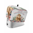 thumbnail image 1 of Ground Rat Flower Bushes Rustic Leaves Toaster Cover 4 Slice, Large Kitchen Appliance Covers, Happy Groundhog Day Toaster Oven Cover with Loop, Bread Machine Cover Polyester Dust Cover Protection, 1 of 4