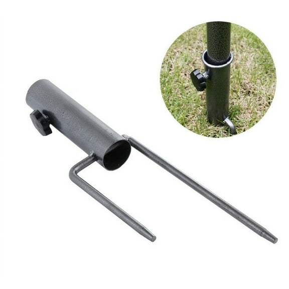 Ground Spike Parasol Base Beach Garden Umbrella Holder Adjustable Patio Stand