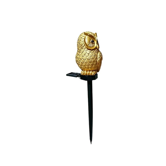 Ground Stake Light, Resin Solar Powered Owl Landscape Lamp, Weather Resistant Smart Dusk to Dawn Sensor, Energy Saving Whimsical Accent Lighting, for Outdoor Yard Garden Lawns Pathways Sidewalks