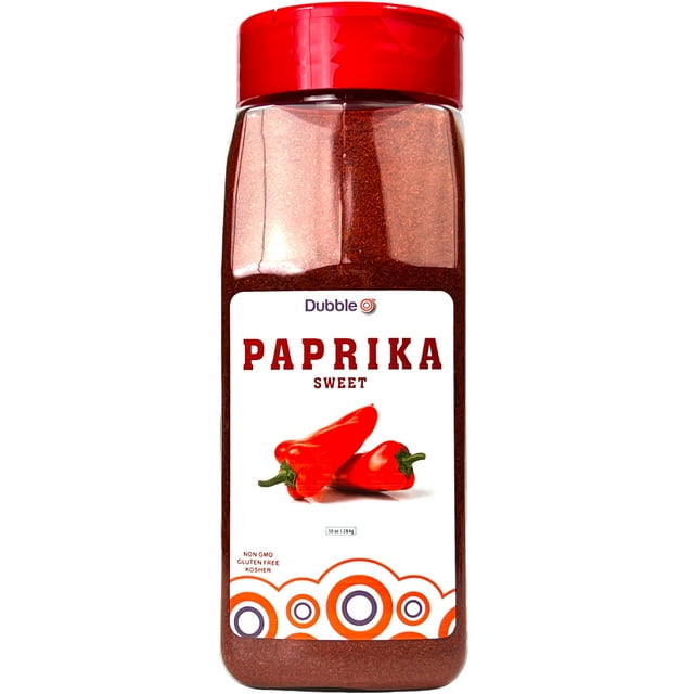 Ground Sweet Paprika Powder 10 oz. Non GMO, Kosher, Halal, and Gluten Free Dubble O Brand