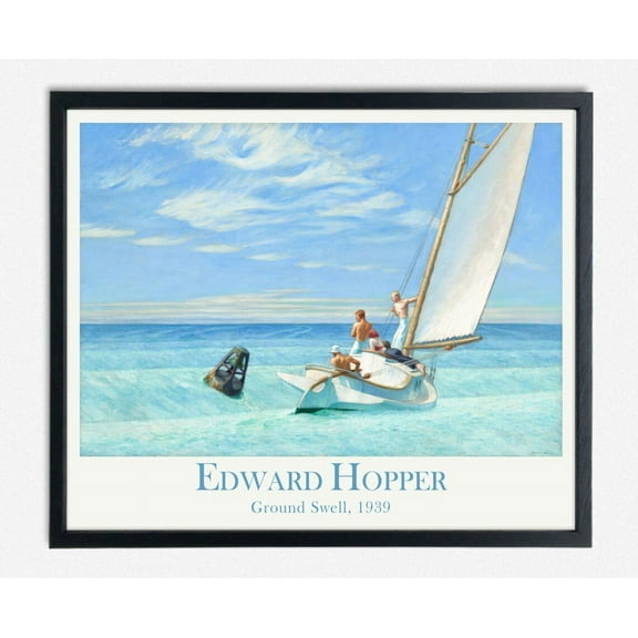 Ground Swell Nautical Poster: Captivating Seascape Art By Edward Hopper For Beach Lovers And Ocean Enthusiasts Capture The Serene Beauty Wall Art, Modern Wall Decor, 24x36 UNFRAMED