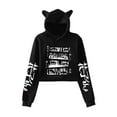 thumbnail image 1 of Ground bound young Flower Cat Ear Fashion Casual Women's Short Hoodie Sportswear, 1 of 2