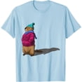 thumbnail image 1 of GroundHog Day Shadow Cute Ground Hog Funny Softstyle Unisex T-Shirt,Light Blue Color,Size YXL, 1 of 5