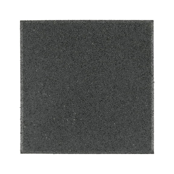 GroundSmart 12" x 12" x 1/2" Gray Flat Square Rubber Paver, 12 Pack