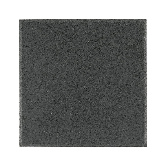 GroundSmart 12" x 12" x 1/2" Gray Flat Square Rubber Paver, 12 Pack