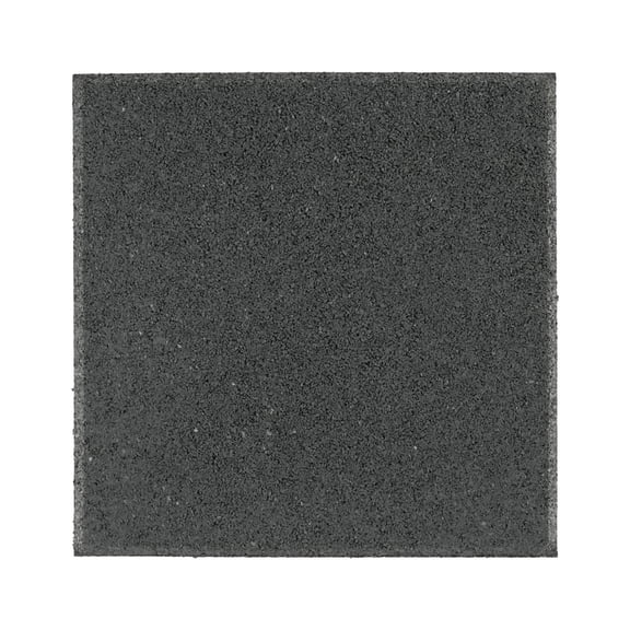 GroundSmart 12" x 12" x 1/2" Gray Flat Square Rubber Paver, 12 Pack