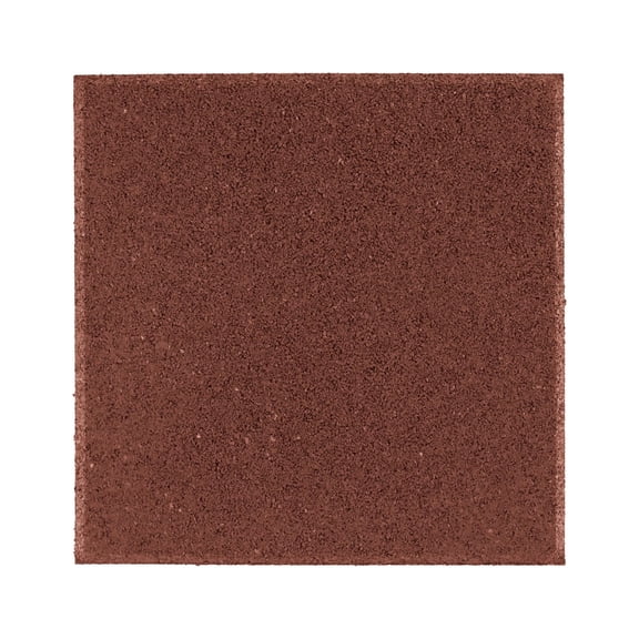 GroundSmart 12" x 12" x 1/2" Red Flat Square Rubber Paver, 60 Pack