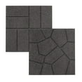 thumbnail image 1 of GroundSmart 16" x 16" x 3/4" Gray Dual-Sided Rubber Garden Patio Paver, 60 Pack, 1 of 12