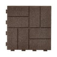 thumbnail image 1 of GroundSmart 16" x 16" x 5/8" Brown SmartLoc Brick Rubber Patio Paver, 75 Pack, 1 of 13