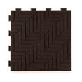 thumbnail image 1 of GroundSmart 16" x 16" x 5/8" Brown SmartLoc Herringbone Floor Tile Rubber Patio Paver, 75 Pack, 1 of 12