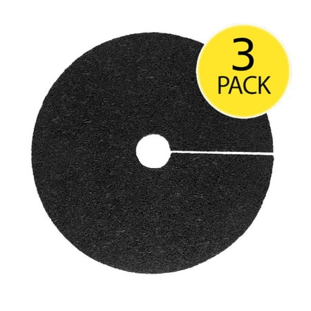 GroundSmart 24" Black Rubber Mulch Tree Ring, 3 pack