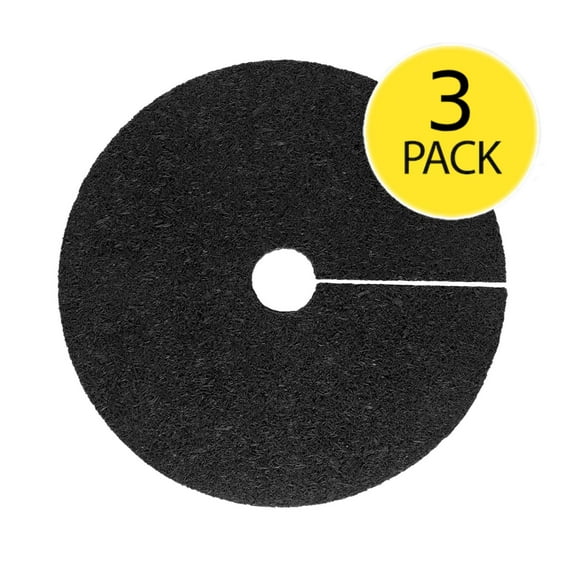 GroundSmart 24" Black Rubber Mulch Tree Ring, 3 Pack