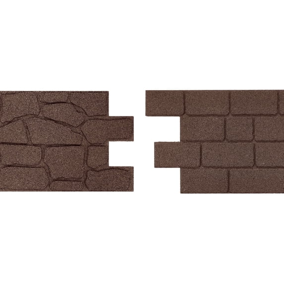 GroundSmart 24" x 12" x 5/8" Brown Interlocking Dual-Sided Rubber Paver, 60 Pack