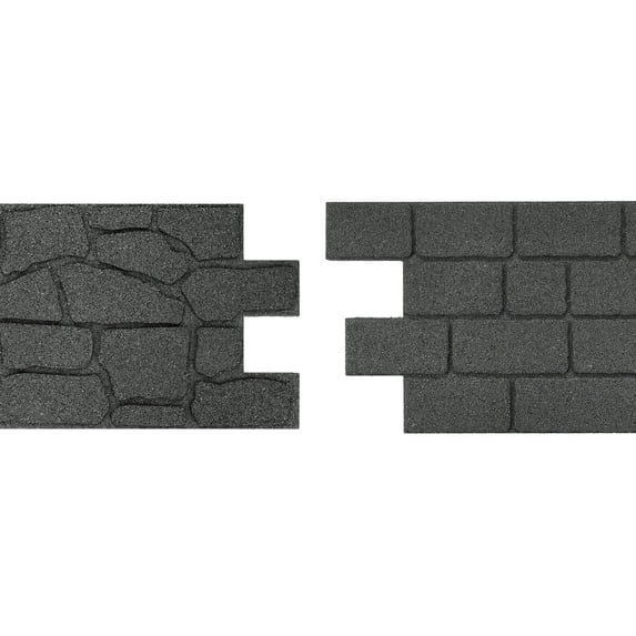 GroundSmart 24" x 12" x 5/8" Gray Interlocking Dual-Sided Rubber Paver, 9 Pack