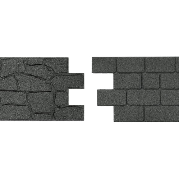 GroundSmart 24" x 12" x 5/8" Gray Interlocking Dual-Sided Rubber Paver, 9 Pack