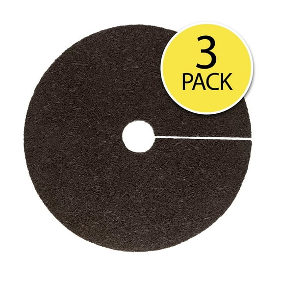 GroundSmart 36" Brown Rubber Mulch Tree Ring, 3 Pack