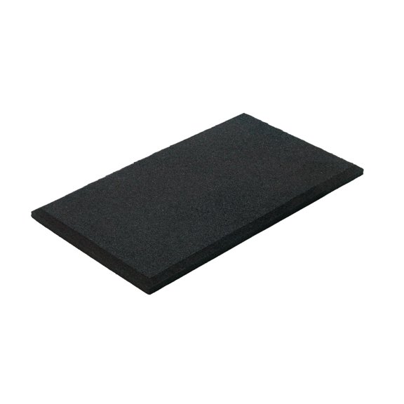 GroundSmart 54” x 32” Recycled Black Rubber Playground Swing Mat, Single Child Safety Play Mat