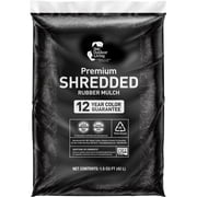 GroundSmart Black Shredded Rubber Mulch, 1.5 Cu Ft