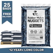 GroundSmart 12+ Year Blue Rubber Mulch, 37.5 Cu Ft