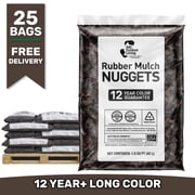 GroundSmart 12+ Year Brown Rubber Mulch, 37.5 Cu Ft