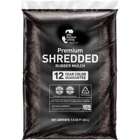 GroundSmart Brown Shredded Rubber Mulch, 1.5 Cu Ft