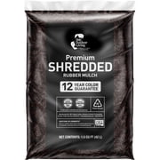 GroundSmart Brown Shredded Rubber Mulch, 1.5 Cu Ft
