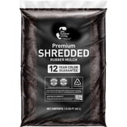 GroundSmart Brown Shredded Rubber Mulch, 1.5 Cu Ft