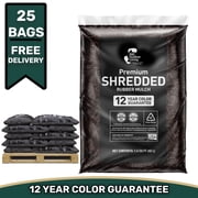 GroundSmart Brown Shredded Rubber Mulch, 37.5 Cu Ft