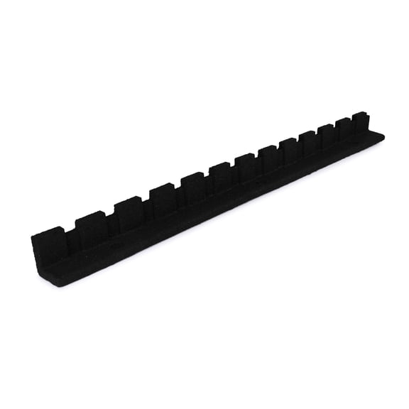 GroundSmart Castle Landscape Edging, 4' Black Rubber Garden Edging Border, 6 pack