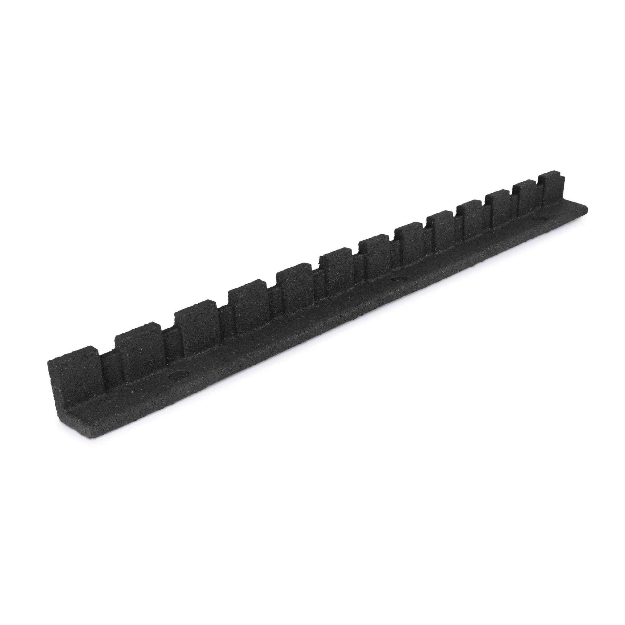 GroundSmart Castle Landscape Edging, 4' Gray Rubber Garden Edging Border, 48 pack