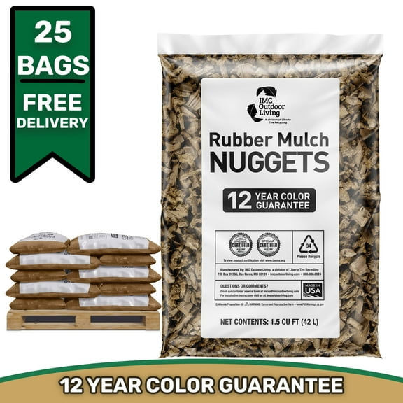 GroundSmart Cypress Rubber Mulch, 37.5 Cu Ft