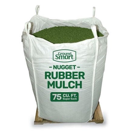 GroundSmart Green Rubber Mulch, 75 cu ft Super Sack
