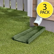GroundSmart Green Rubber Splash Block Gutter Accessories, 3 Pack