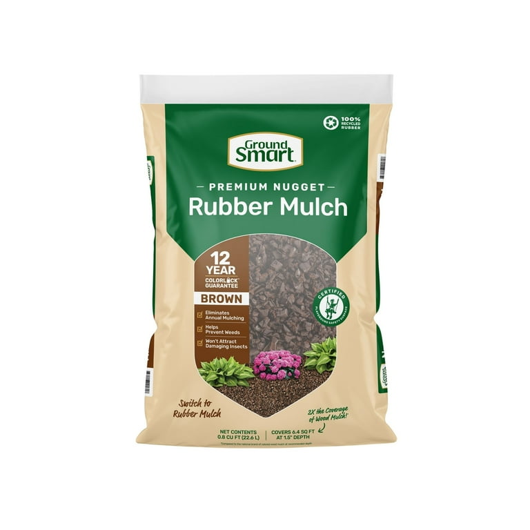0.8 cu. ft. Mocha Brown Bagged Rubber Mulch 0.8 cu. ft. Mocha Brown Bagged Rubber Mulch