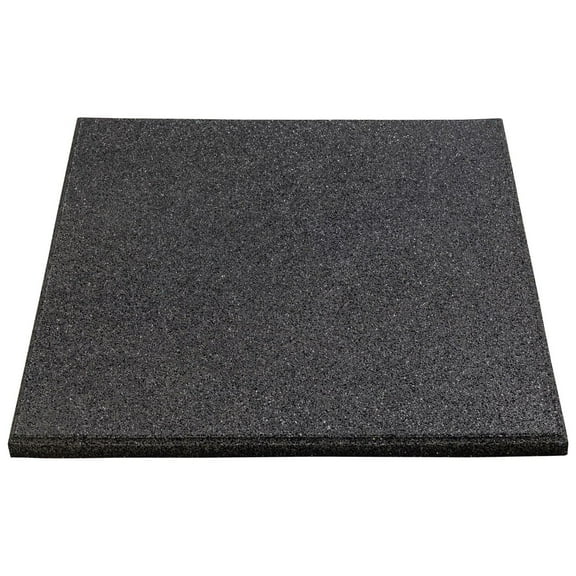 GroundSmart Rubber Gym Tiles, 2 Pack, Black Gym Floor Mats, Exercise Mats, 8 Sq. Ft.