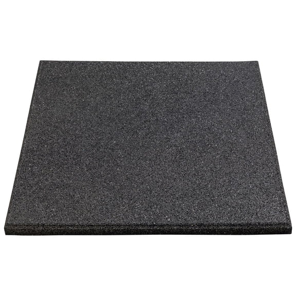 GroundSmart Rubber Gym Tiles, 50 Pack, Black Gym Floor Mats, Exercise Mats, 200 Sq. Ft.
