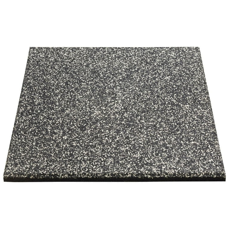 Solid Black 24 in. x 24 in. Recycled Rubber Center Floor Tile (24 sq. ft.) Solid Black 24 in. x 24 in. Recycled Rubber Center Floor Tile (24 sq. ft.)