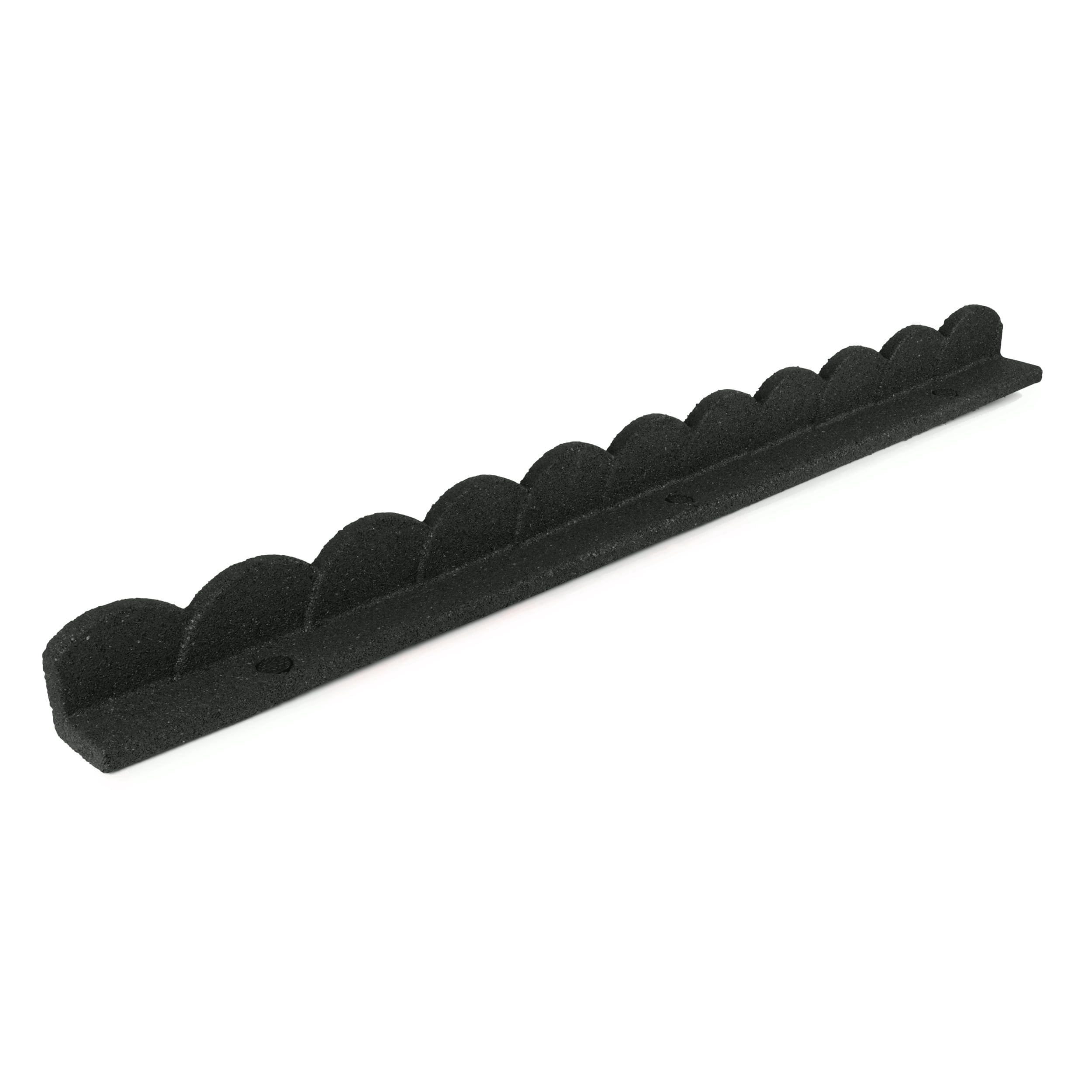 GroundSmart Sea Scallop Landscape Edging, 4' Gray Rubber Garden Edging Border, 48 pack