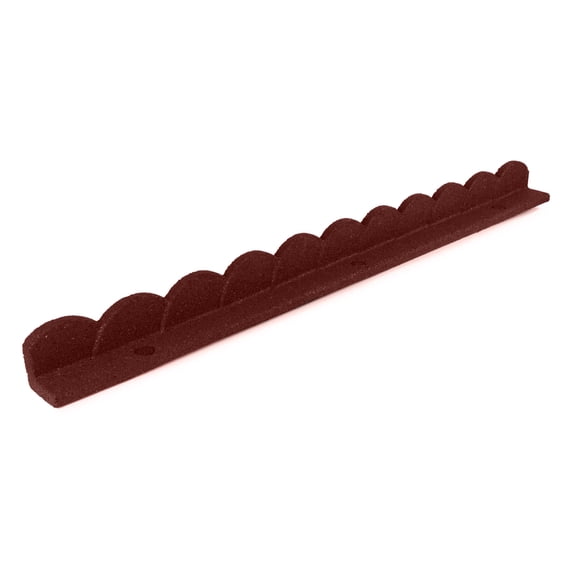 GroundSmart Sea Scallop Landscape Edging, 4' Red Rubber Garden Edging Border, 6 pack
