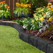 GroundSmart SmartLoc Cobblestone Landscape Edging, 4 Black Rubber Garden Edging Border, 4 pack