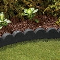 thumbnail image 1 of GroundSmart SmartLoc Scallop Landscape Edging, 4' Gray Rubber Garden Edging Border, 4 pack, 1 of 11