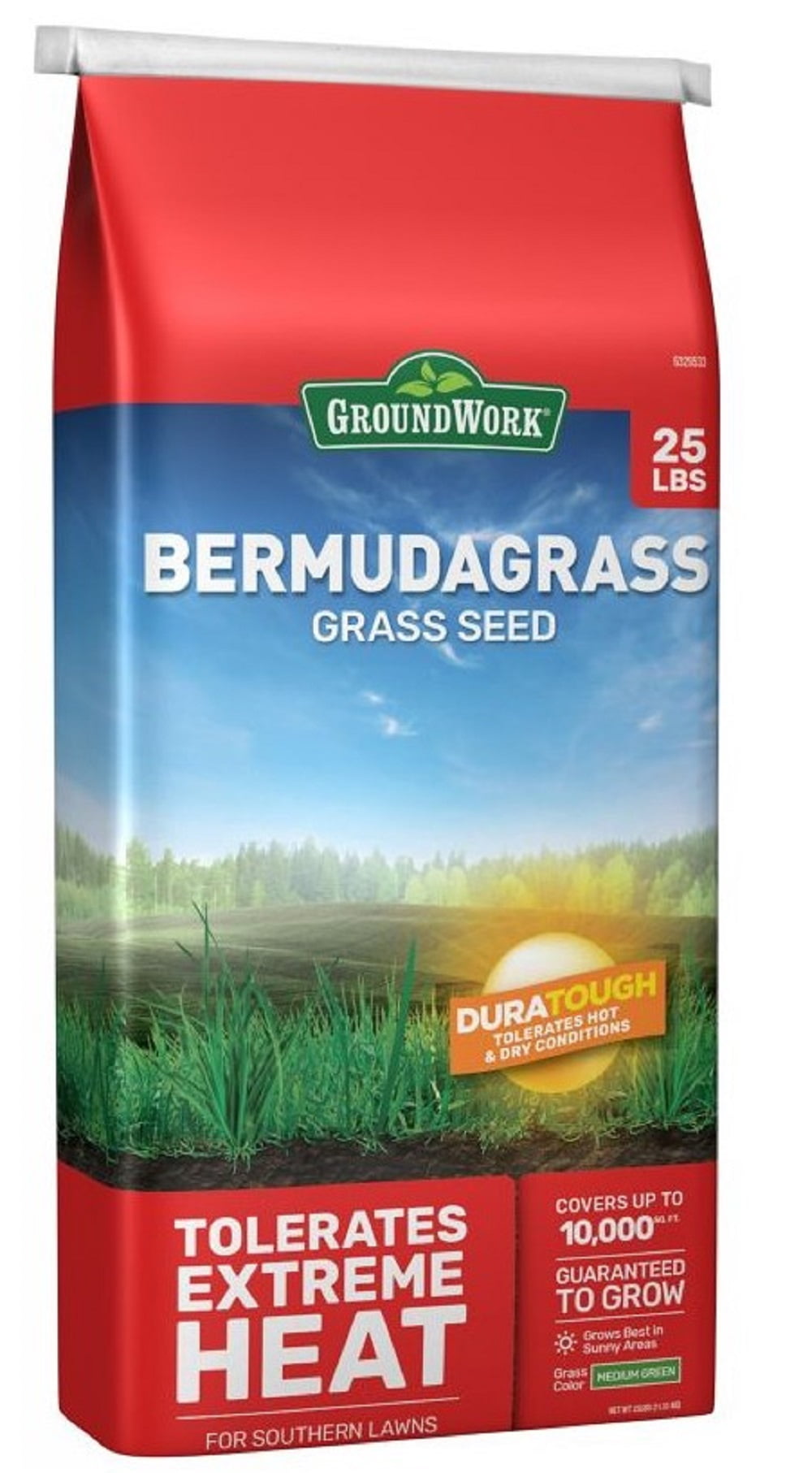 GroundWork 242AX0002UCTC25 Bulk Bermudagrass Lawn Grass Seed 25lb