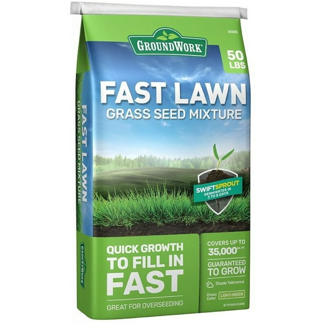 GroundWork 440AP0050UC50 Fast Lawn Grass Seed Mixture 50lb
