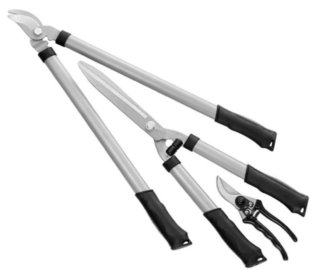 GroundWork Garden Cutting Combo Set Lopper, Hedge Shears, & Bypass