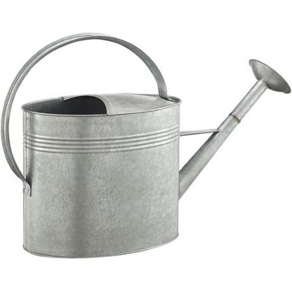 GroundWork KT11548 Metal Watering Can 2 gal. Iron Gray